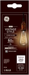 GE - Vintage 250-Lumen, 5W Dimmable ST19 LED Light Bulb, 60W Equivalent - Clear - Front_Zoom