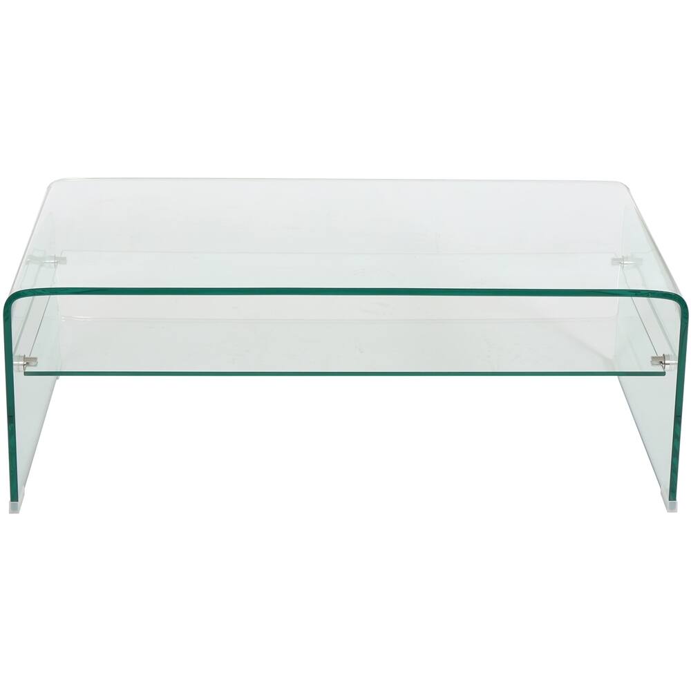 Best Buy Noble House Bowesmont Rectangular Tempered Glass Coffee Table