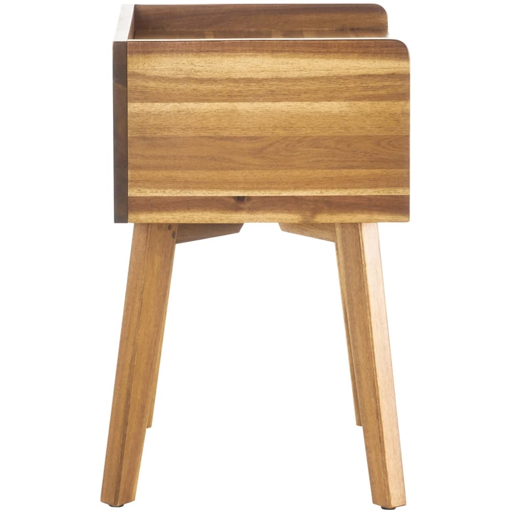 Left View: Noble House - Hamburg Rectangular Acacia Wood Side Table