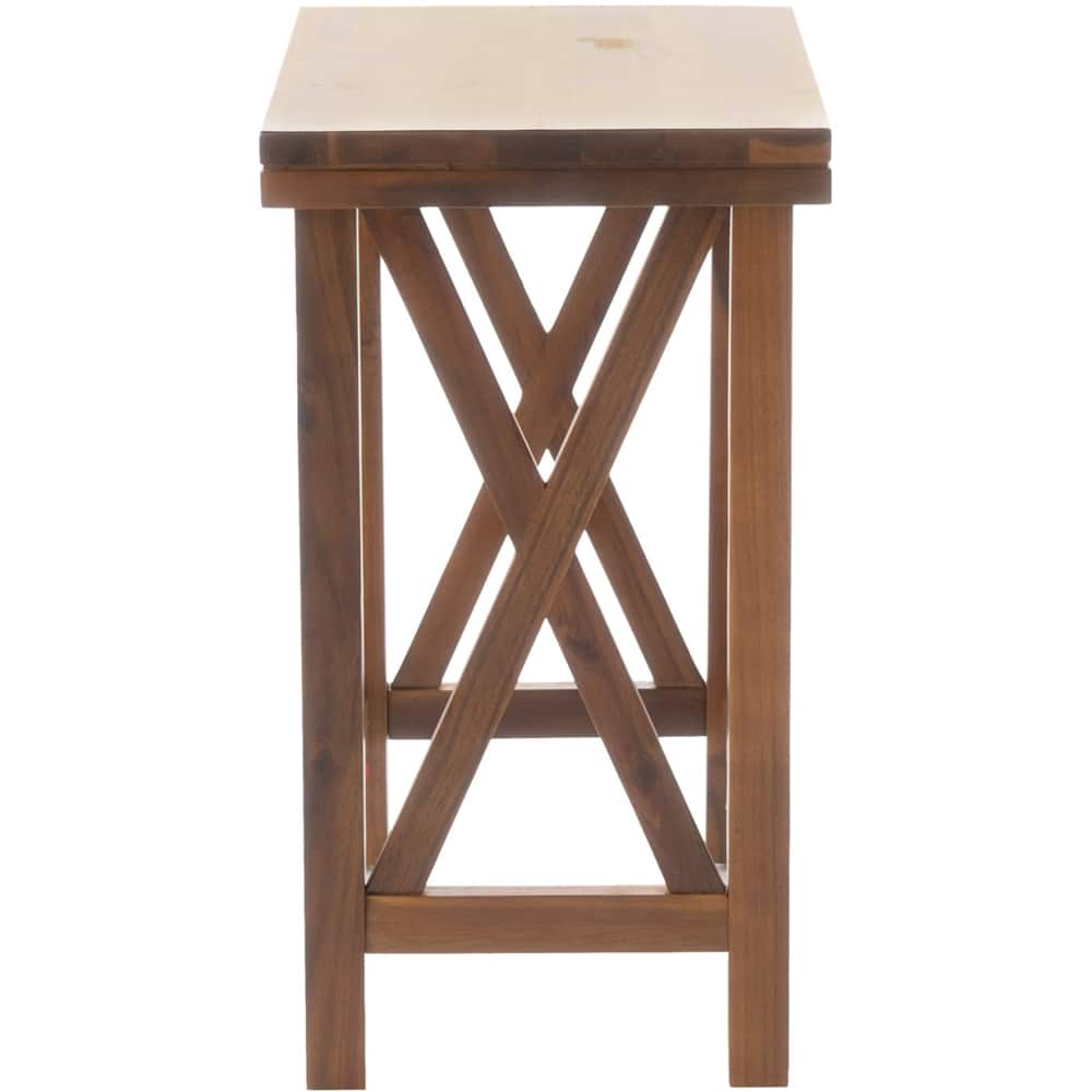 Angle View: Noble House - Wayland Rectangular Acacia Wood Accent Table