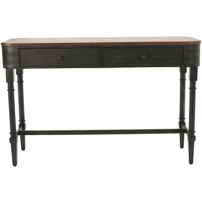 Noble House - Carbondale Rectangular Contemporary Wood Veneer 2-Drawer Console Table