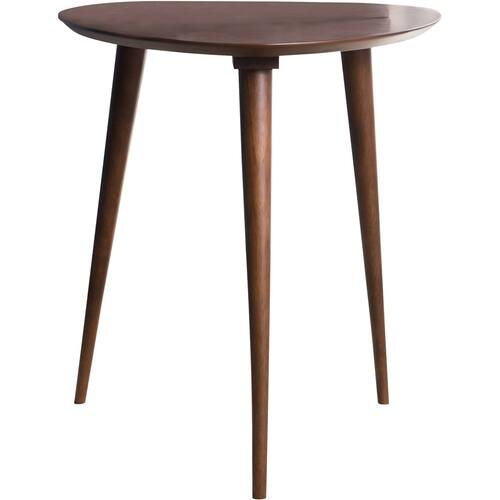 Noble House - Berwick Guitar Pick Mid-Century Rubberwood End Table - Light Brown