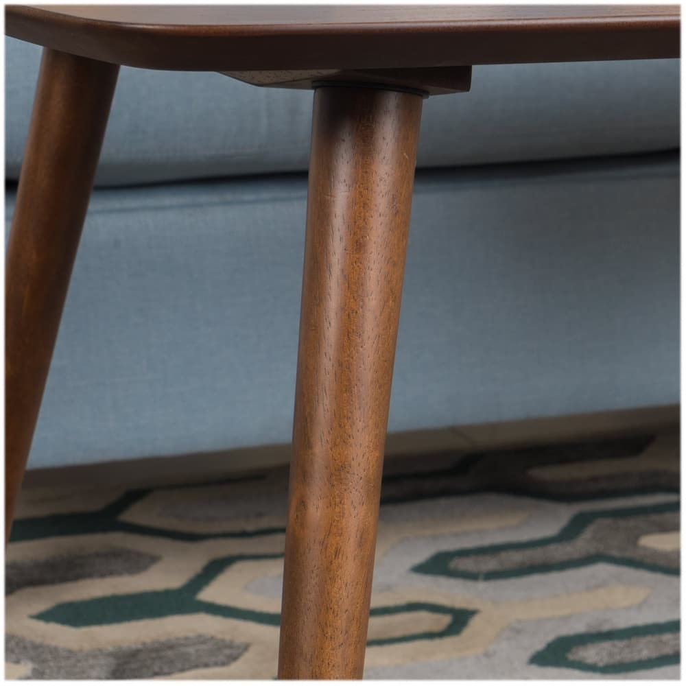 Le House Northwood Rectangular With Rounded End Mid Century Rubberwood Coffee Table Le House Northwood Rectangular With Rounded End Mid Century Rubberwood Coffee Table