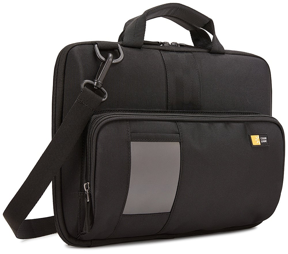 Case Logic - 11.6" Chromebook Work-In Case with pocket - Black - Front_Zoom