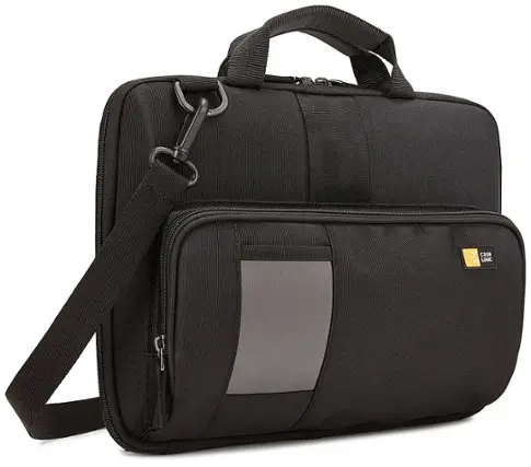 Front. Case Logic - 11.6" Chromebook Work-In Case with pocket - Black.