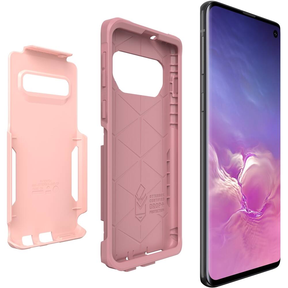 Left. OtterBox - Commuter Series Case for Samsung Galaxy S10 - Ballet Way Pink.