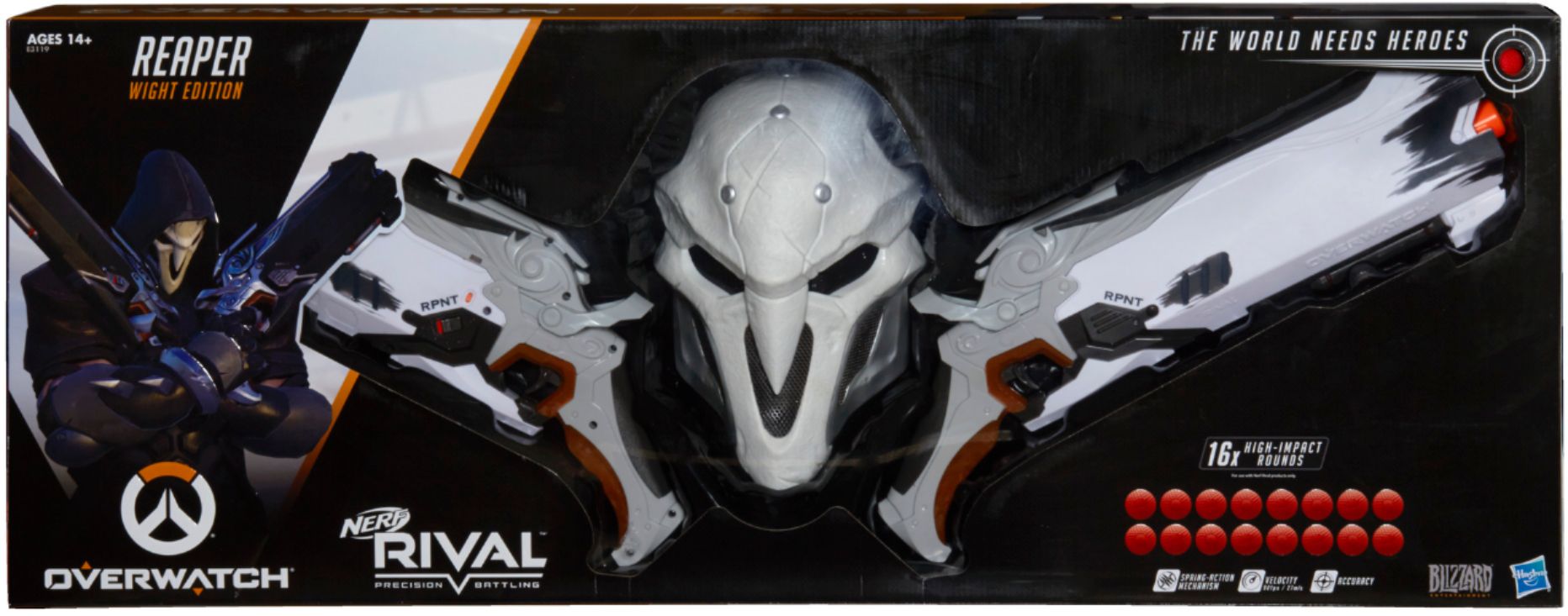 Wight Edition Details about   Nerf Rival Overwatch Reaper Collector Pack Limited Costume 