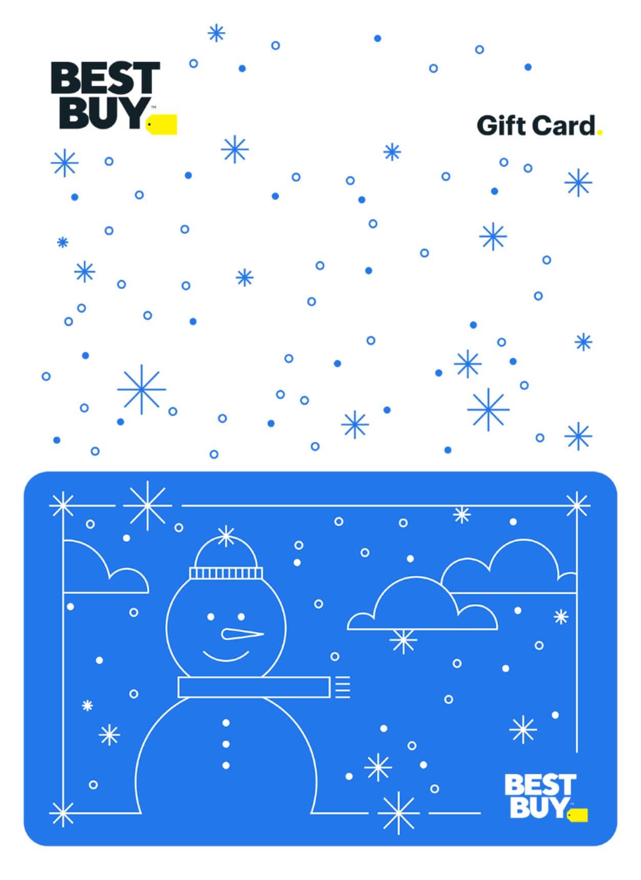 Front. Best Buy® - $15 Snowman Gift Card.
