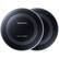 Front. Samsung - Fast Charge Pad Qi Certified Fast Charge Wireless Charging Pad for iPhone®/Android (2 Pack) - Black.