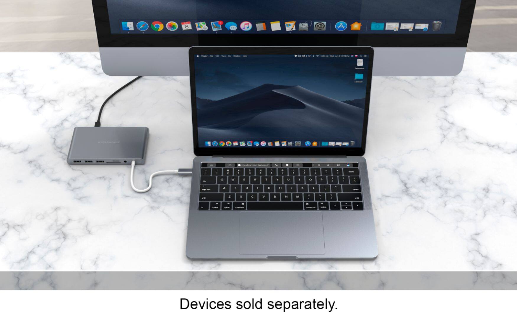 Alt View 13. Hyper - HyperDrive Ultimate 11-Port Universal USB-C Hub - USB-C Docking Station for Laptops - Space Gray.
