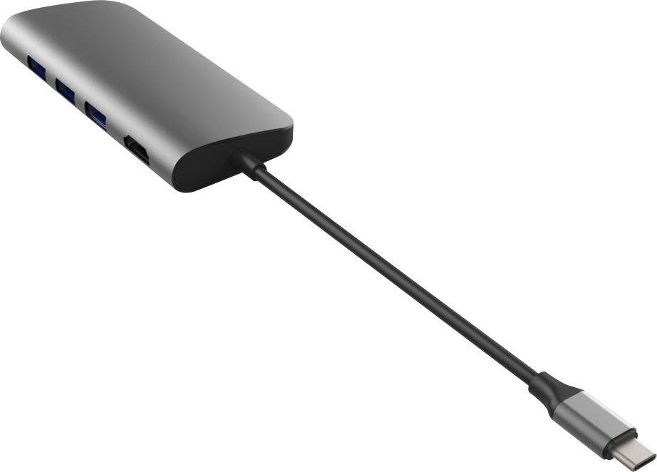 Alt View 11. Hyper - HyperDrive 9-in-1 USB-C Hub - Space Gray.
