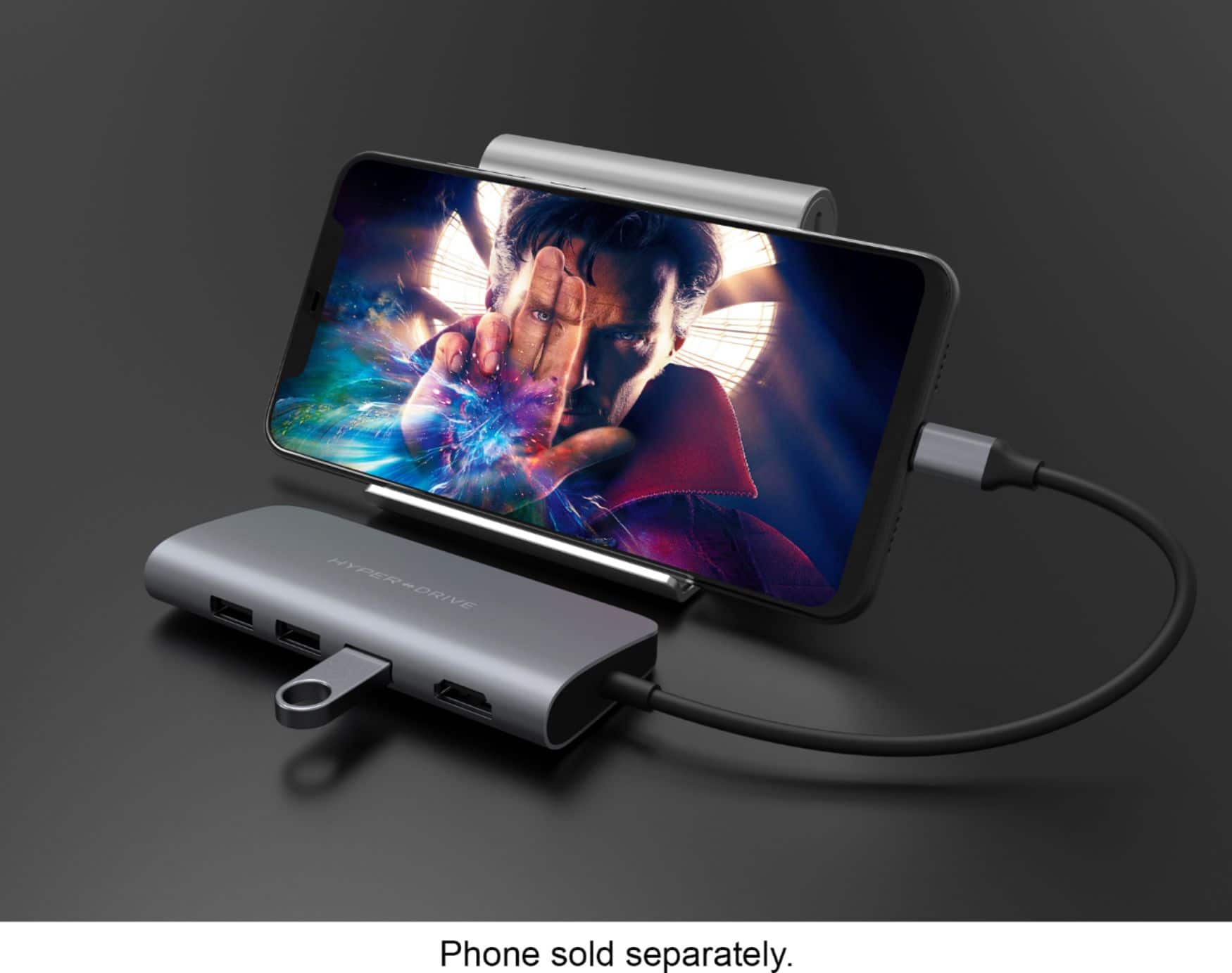 Alt View 23. Hyper - HyperDrive 9-in-1 USB-C Hub - Space Gray.
