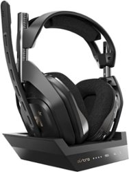 Astro Gaming - A50 + Base Station RF Wireless Over-the-Ear Headphones for Xbox Series X|S, Xbox One, PC, and Mac - Black - Front_Zoom