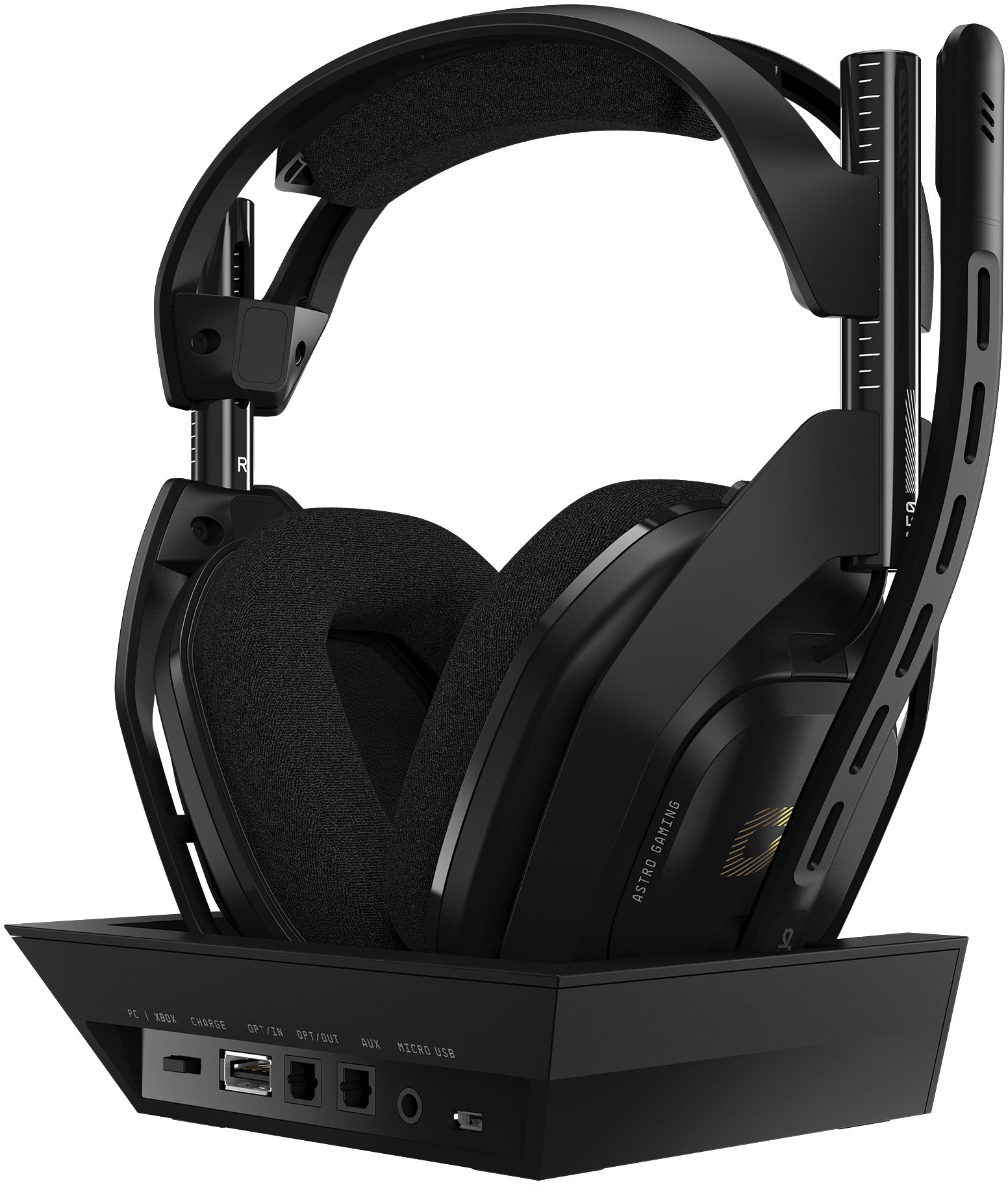 Zoom in on Alt View Zoom 18. Astro Gaming - A50 + Base Station RF Wireless Over-the-Ear Headphones for Xbox Series X|S, Xbox One, PC, and Mac - Black.