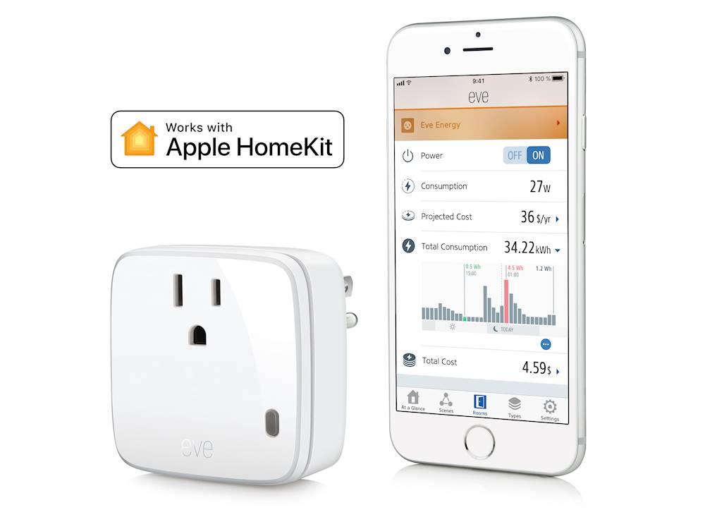 Best Buy: Eve Smart Plug and Power Meter with built-in Schedules, Apple  HomeKit, Bluetooth and Thread White 10027863