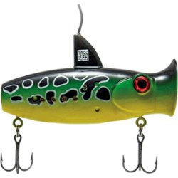 Eco-Popper - Digital Fishing Lure with Wireless Underwater Live Video Camera - Green/Yellow - Front_Zoom