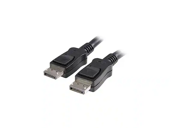 Front. StarTech.com - StarTech.com 1.6ft Black DisplayPort 1.2 4K Male-to-Male Cable with Latches.