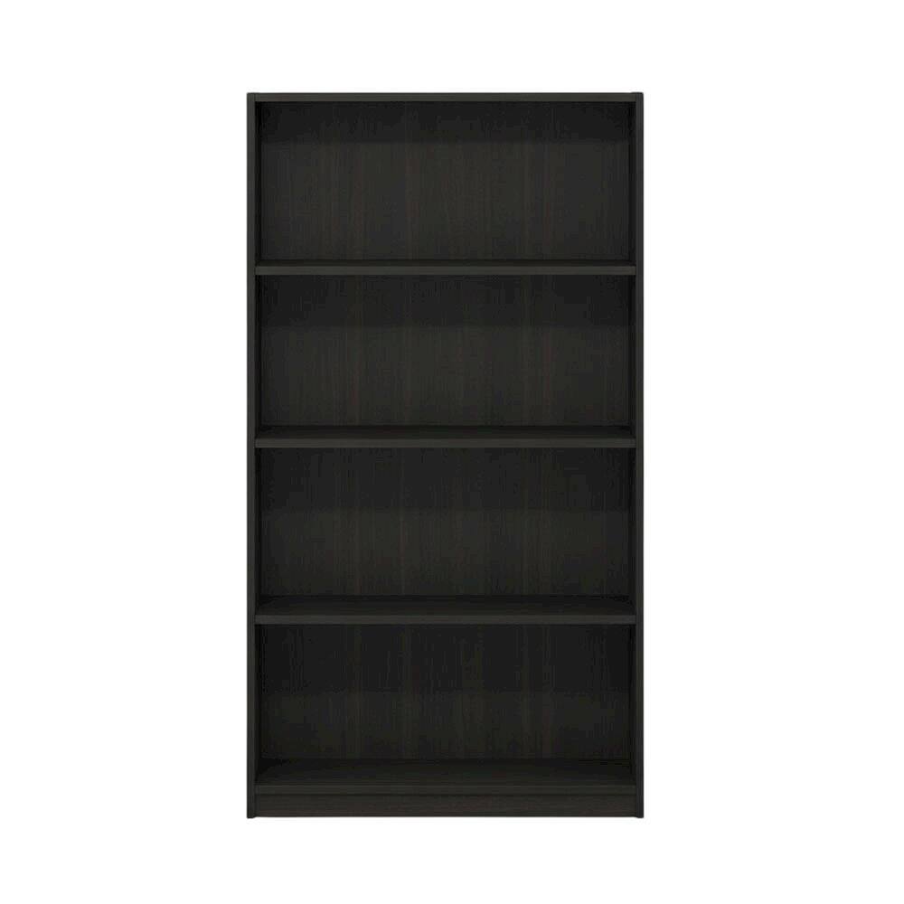 Angle. FurniFact - Wooden bookcase with sleek design - Espresso.