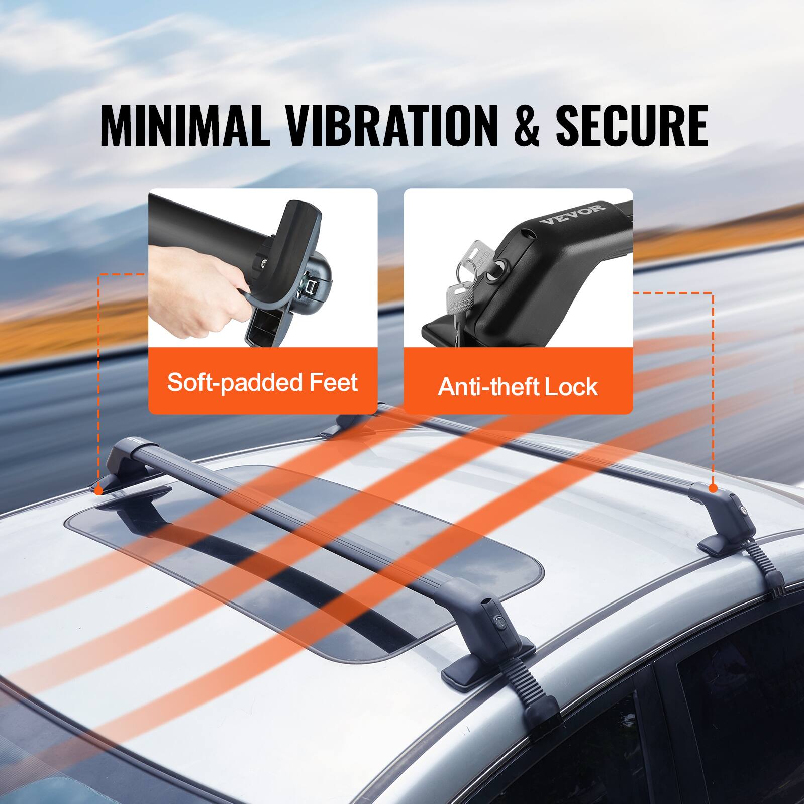 MINIMAL VIBRATION & SECURE

- Soft-padded Feet
- Anti-theft Lock