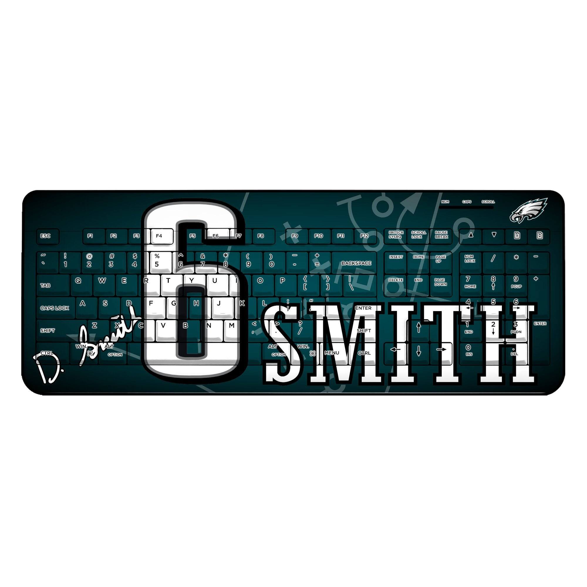 Keyscaper - DeVonta Smith Philadelphia Eagles Wireless Keyboard - Black
