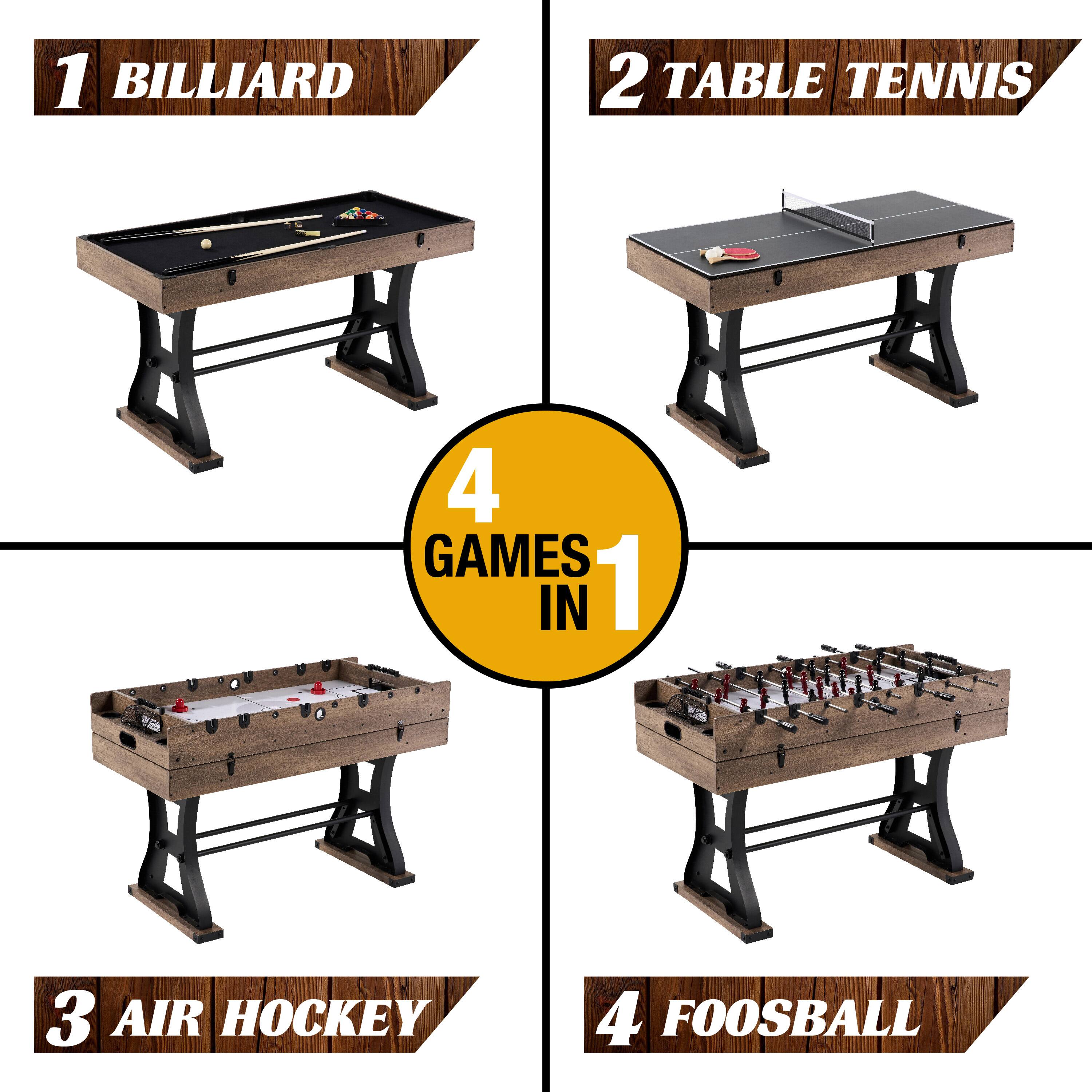 1. BILLIARD 2. TABLE TENNIS 3. AIR HOCKEY 4. FOOSBALL