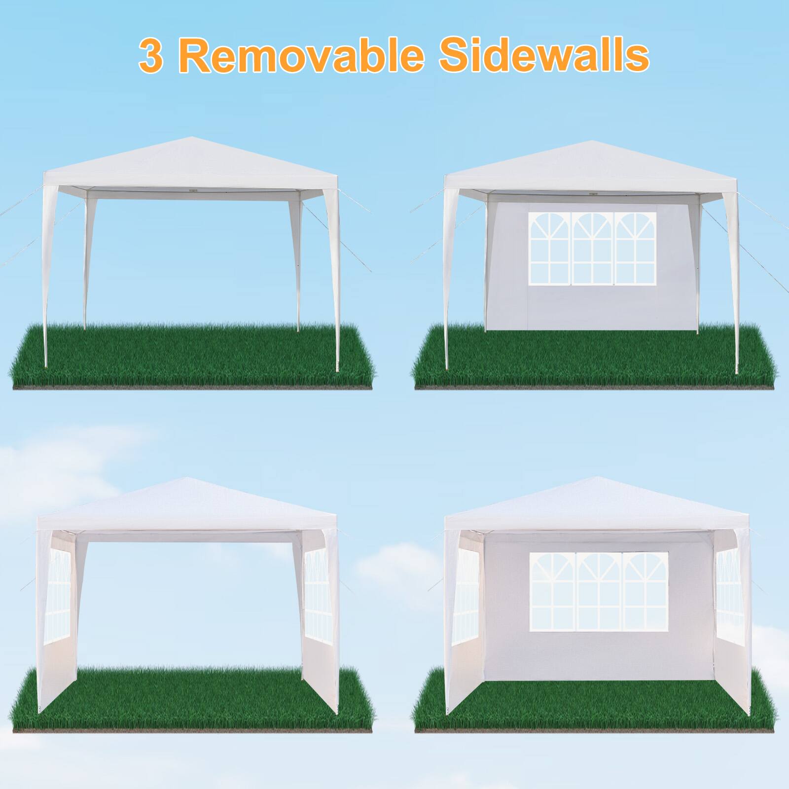 3 Removable Sidewalls