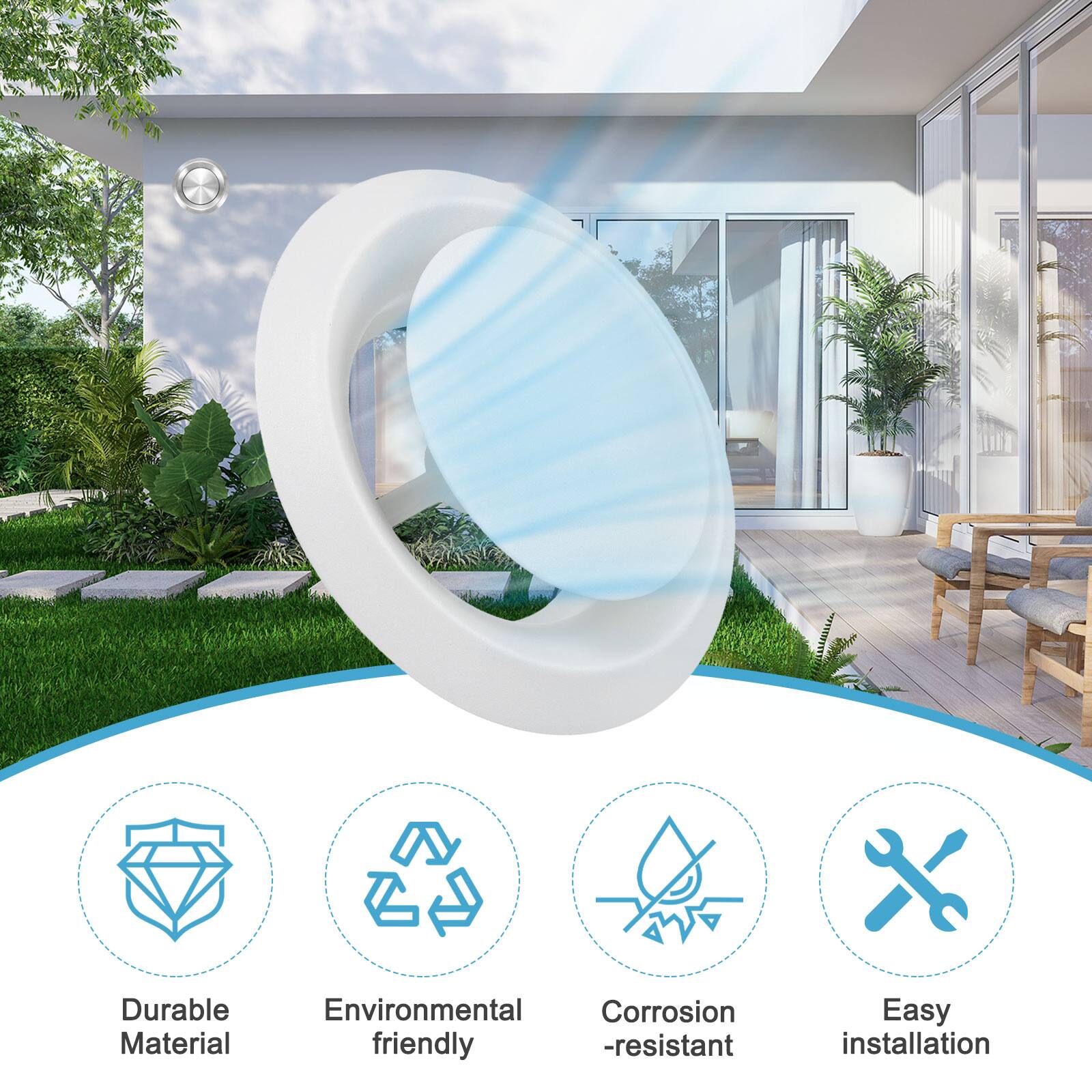 - Durable Material
- Environmental friendly
- Corrosion resistant
- Easy installation