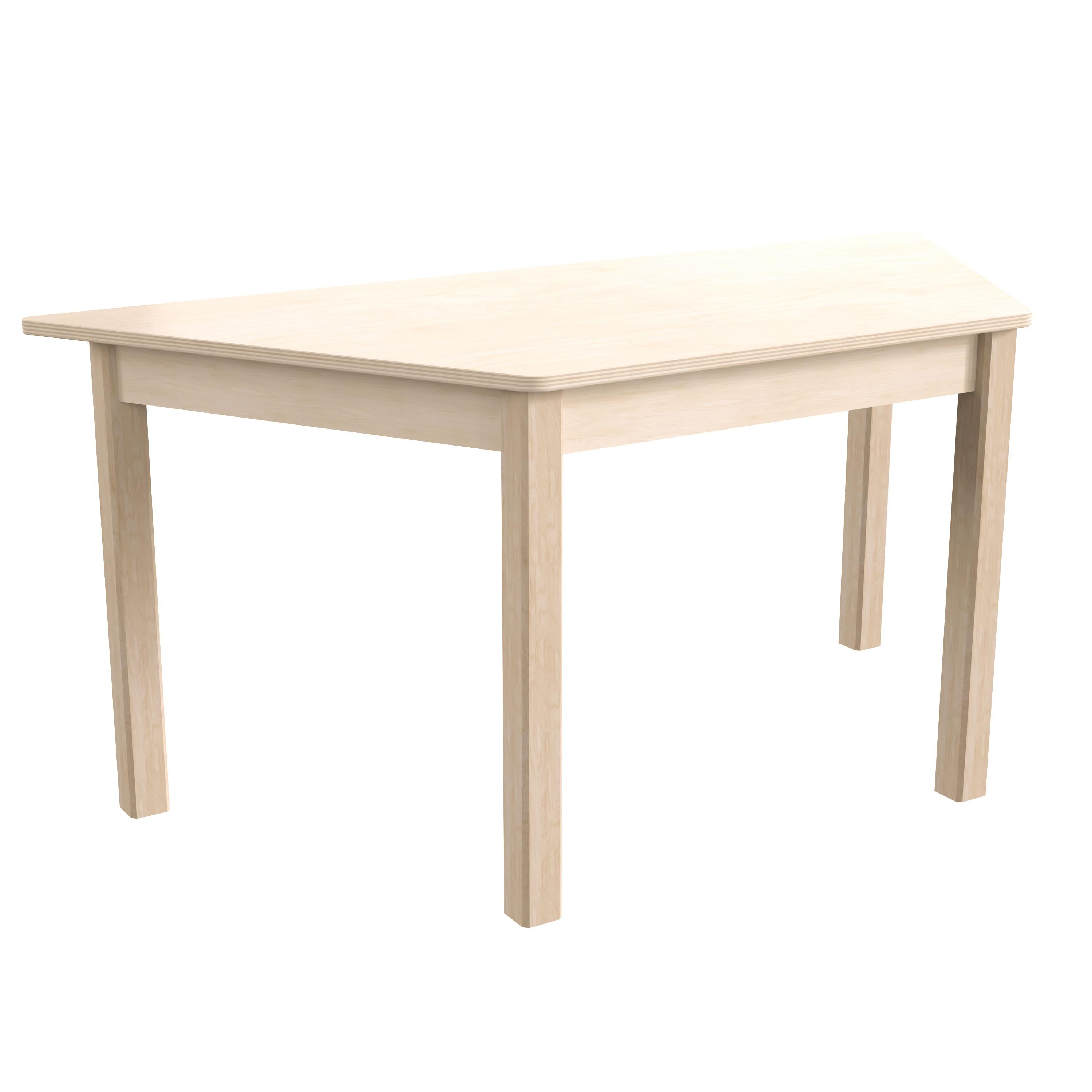"Flash Furniture - Bright Beginnings Commercial Grade Wooden Trapezoid Preschool Classroom Activity Table, (20.75""W x 47.25""D x 21""H), Beec - Natural" price history on PriceWatchPro