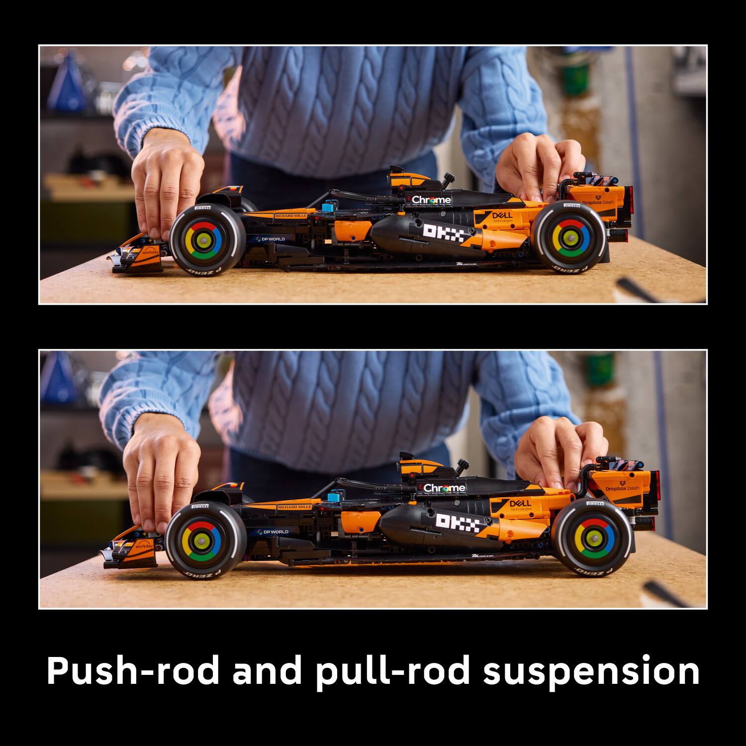 Push-rod and pull-rod suspension