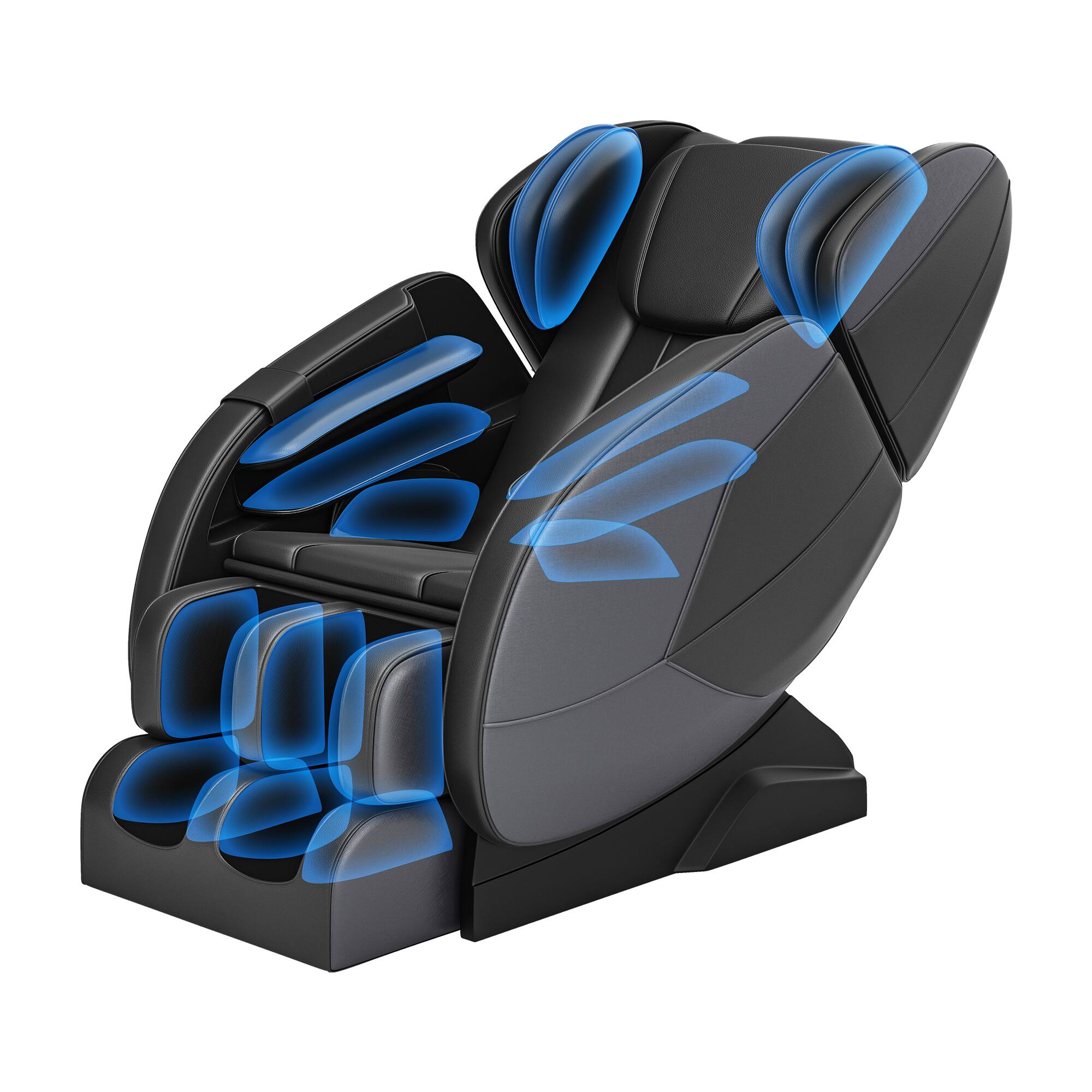 Alt View 1. Essen Blissed - Favor MM450 Full Body Zero Gravity with Shiatsu Massage Chai - Black.