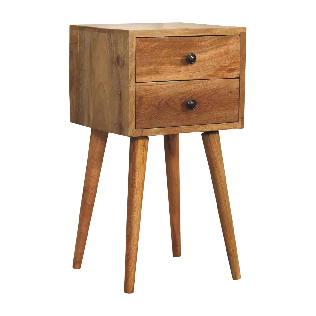 Back. Artisan Furniture - Artisan Furniture Solid Wood Mini 2 Drawer Oak-ish Nightstand - Oak.