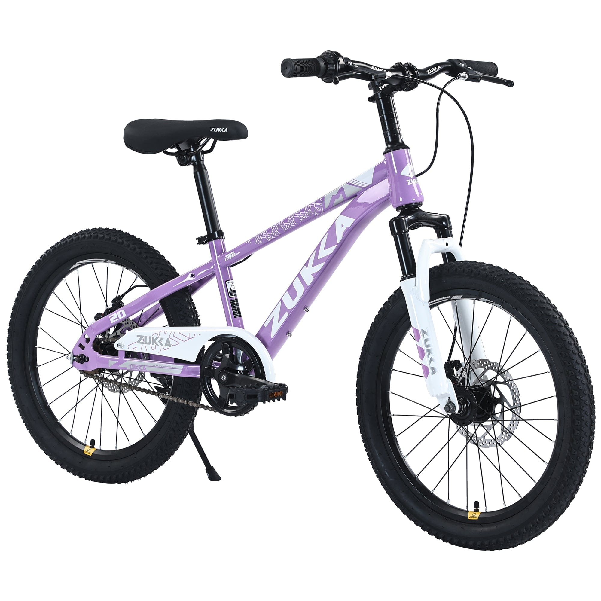 BreeBe - ZUKKA Mountain Bike,20 Inch MTB for Boys and Girls Age 7-10 Years,Multiple Colors - Purple