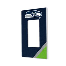 Keyscaper - Seattle Seahawks Diagonal Stripe Single Rocker Light Switch Plate - Multicolor