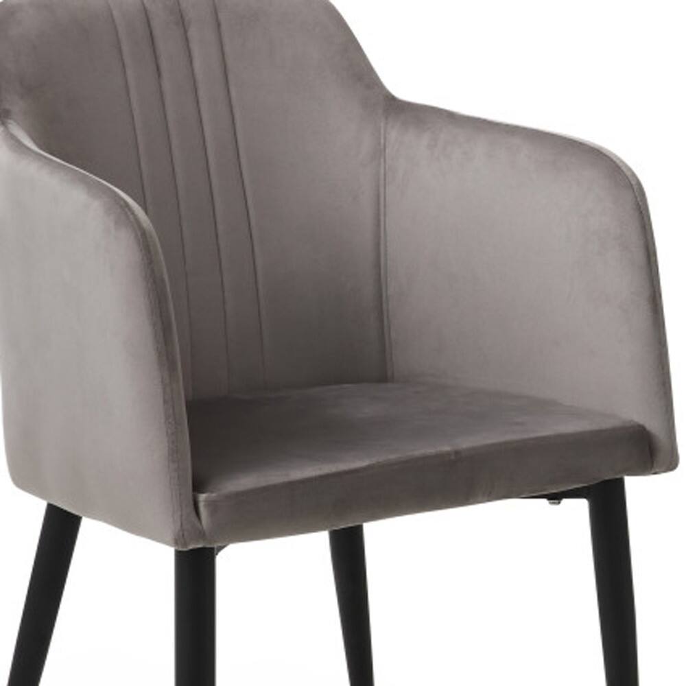 Back. Hivvago - Hivvago Set of Two 23 Inch Velvet Arm Chair - Gray.