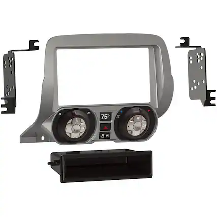 Front. Metra - Dash Kit for Select 2010-2015 Chevrolet Camaro - Silver.