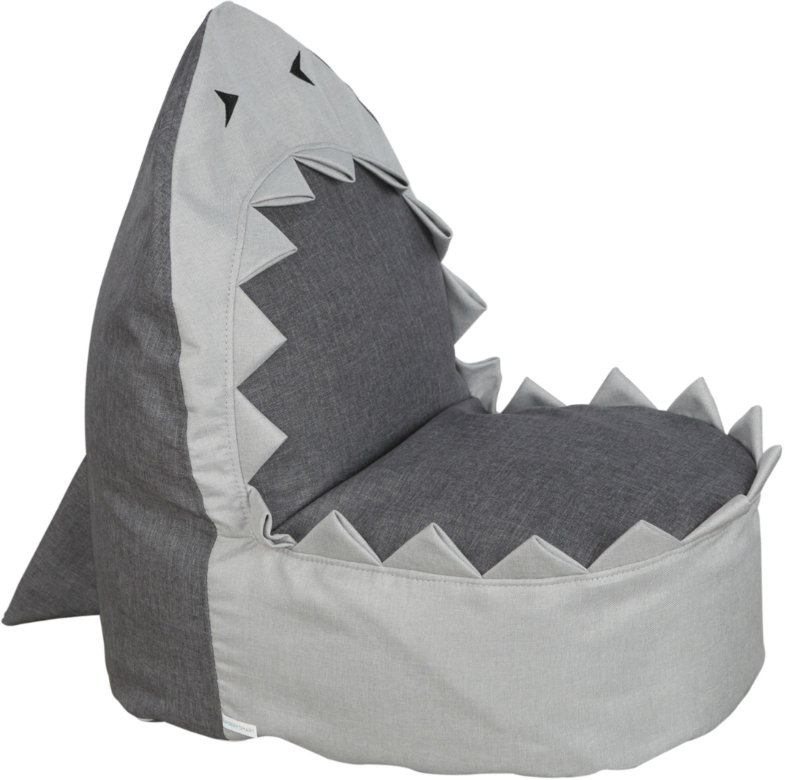 Angle View: Karla Dubois - Sharky the Shark Bean Bag - Gray