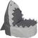 Angle. Karla Dubois - Sharky the Shark Bean Bag - Gray.
