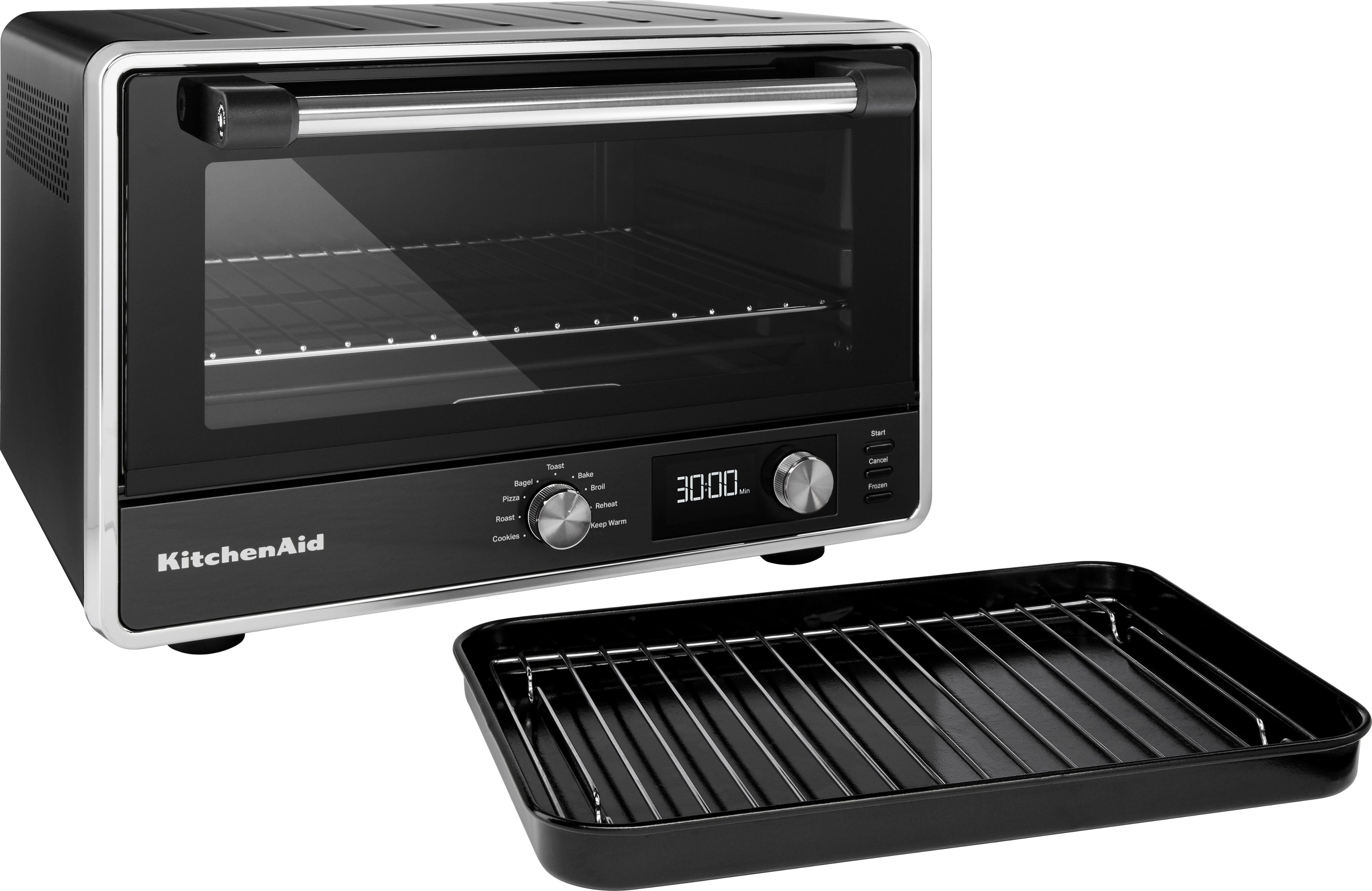 Angle View: KitchenAid - KitchenAid® Digital Countertop Oven - KCO211 - Black Matte