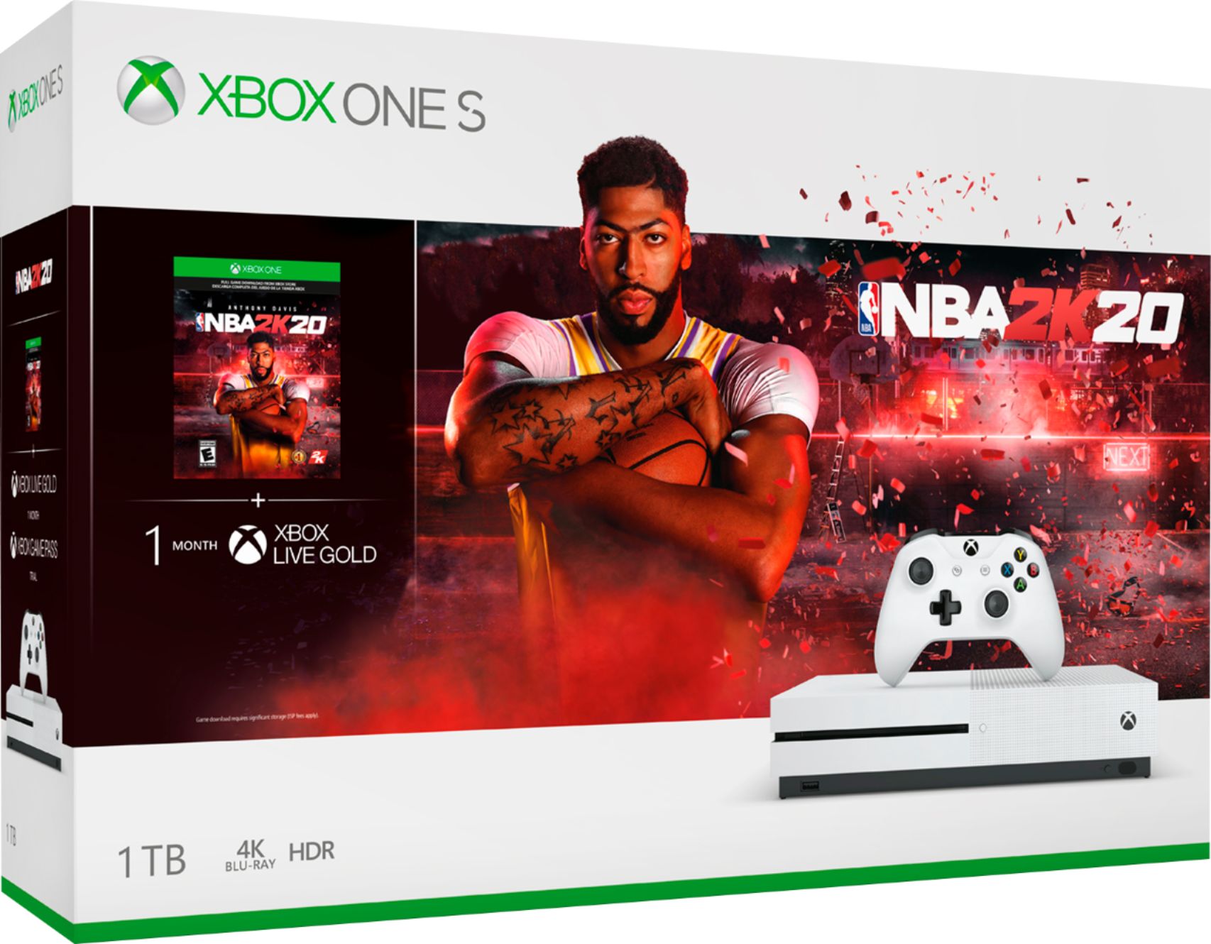Lively mammalian Depression Best Buy: Microsoft Xbox One S 1TB NBA 2K20 Bundle White 234-00998