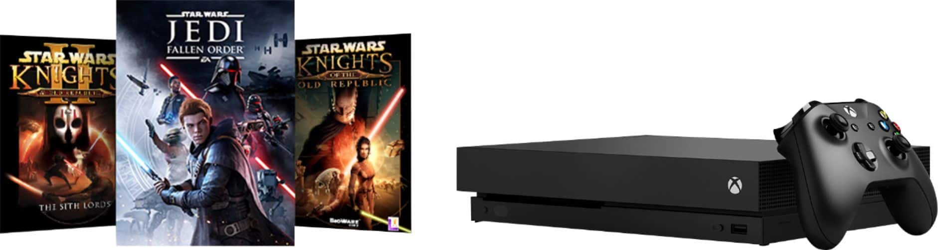 Alt View 13. Microsoft - Xbox One X 1TB Star Wars Jedi: Fallen Order Deluxe Edition Console Bundle - Black.