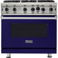 Viking - Professional 5 Series 5.1 Cu. Ft. Freestanding Gas Convection Range - Cobalt Blue - Front_Zoom