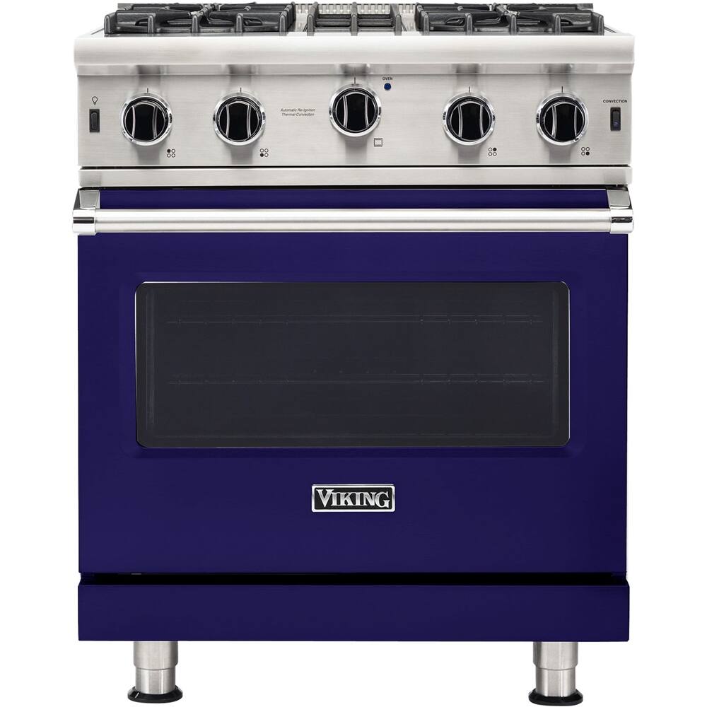 Viking - Professional 5 Series 4.0 Cu. Ft. Freestanding Gas Convection Range - Cobalt Blue - Front_Zoom