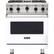 Front. Viking - Professional 5 Series 4.0 Cu. Ft. Freestanding Gas Convection Range - White.