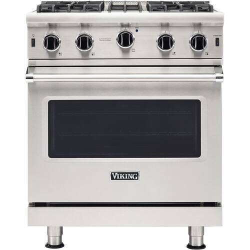 Viking - Professional 5 Series 4.0 Cu. Ft. Freestanding LP Gas Convection Range - Stainless steel