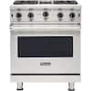 Front. Viking - Professional 5 Series 4.0 Cu. Ft. Freestanding LP Gas Convection Range - Stainless Steel.