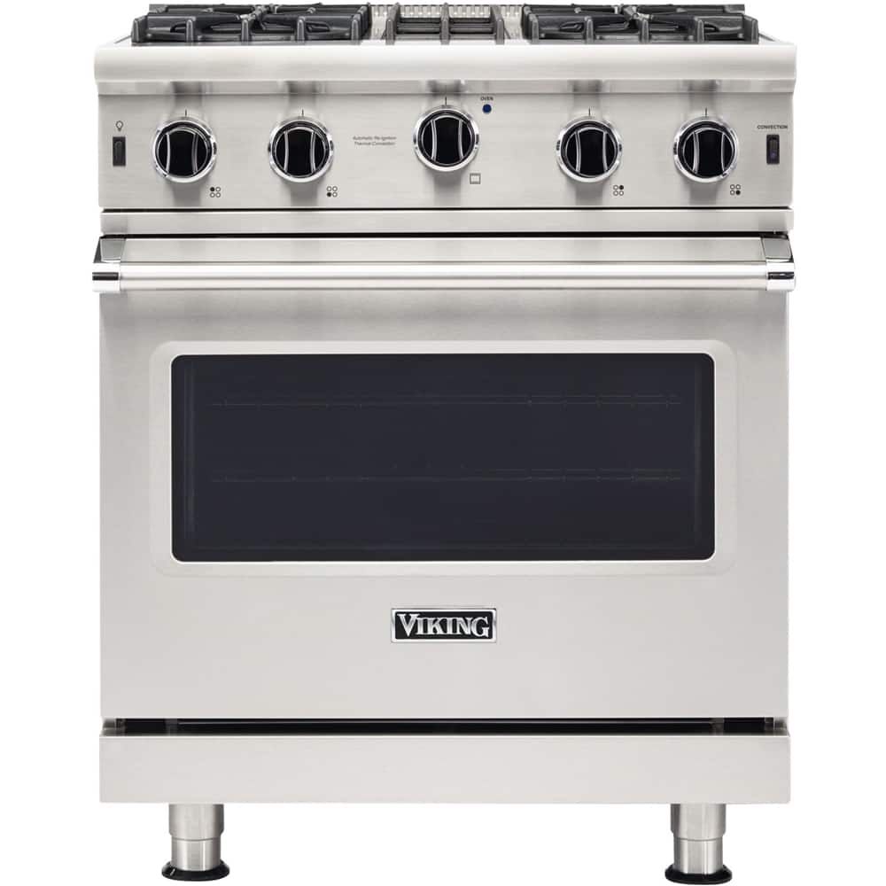 Viking - Professional 5 Series 4.0 Cu. Ft. Freestanding Gas Convection Range - Stainless Steel