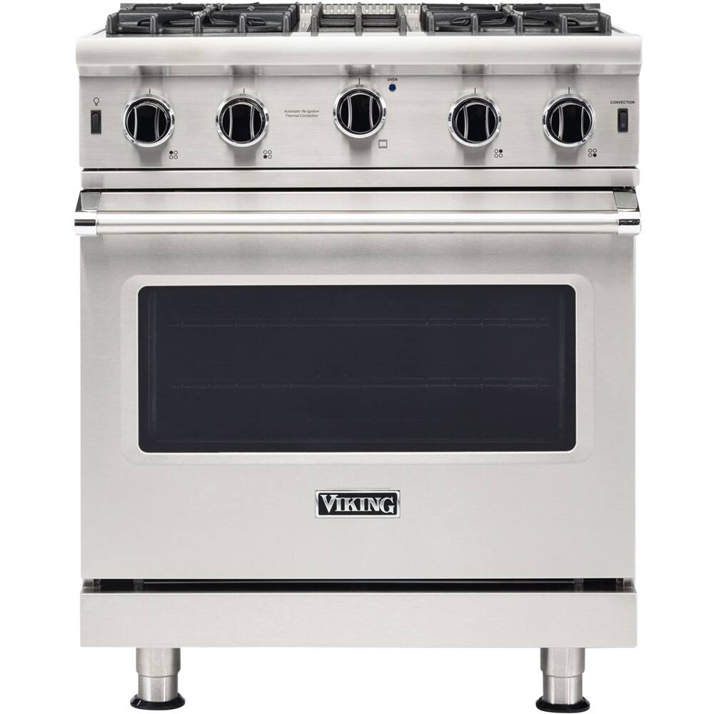 Viking - Professional 5 Series 4.0 Cu. Ft. Freestanding Gas Convection Range - Stainless Steel