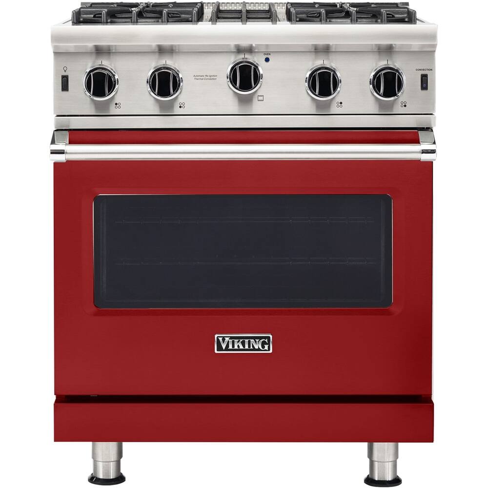 Viking - Professional 5 Series 4.0 Cu. Ft. Freestanding Gas Convection Range - Apple Red - Front_Zoom