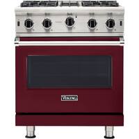 Viking - Professional 5 Series 4.0 Cu. Ft. Freestanding Gas Convection Range - Burgundy - Front_Zoom