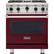 Front. Viking - Professional 5 Series 4.0 Cu. Ft. Freestanding Gas Convection Range - Burgundy.